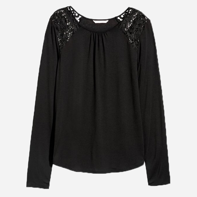 

Лонгслив H&M 6140996  Черный, Лонгслив H&M 6140996 XS Черный