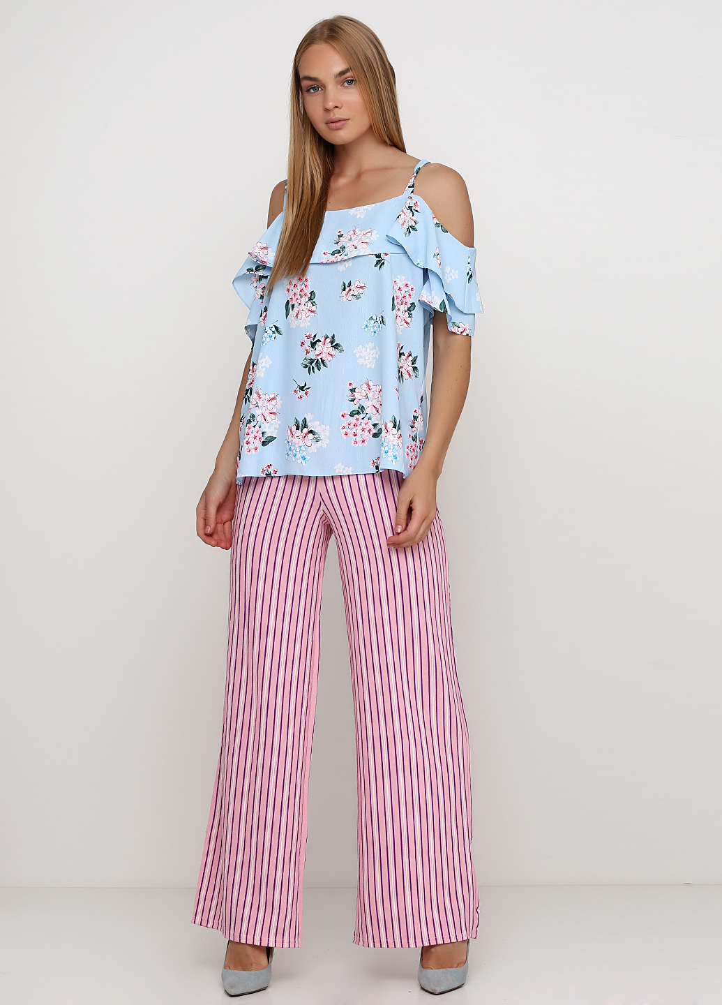 

Брюки boohoo 40 розовый-белый-фиолетовый UI1088660_01