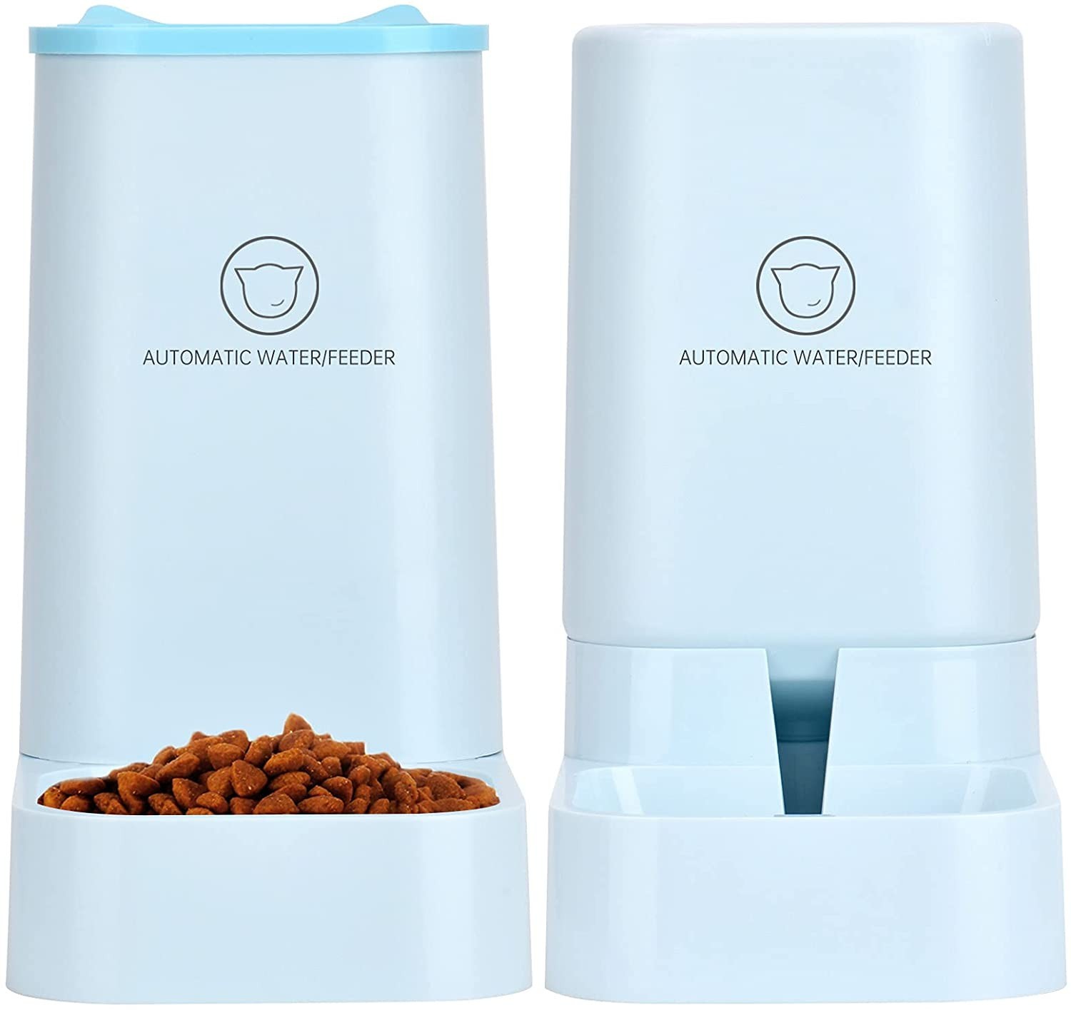 

Автокормушка 2,1 кг и Автопоилка 3,8 л для кошек и собак комплект голубой