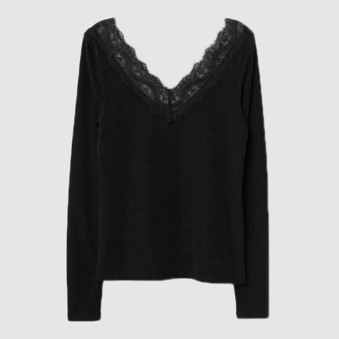 

Лонгслив H&M 601-6151419  Черный, Лонгслив H&M 601-6151419 XS Черный