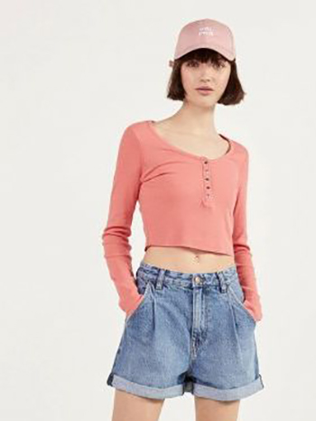 

Лонгслив Bershka 2192/880/638  Розовый, Лонгслив Bershka 2192/880/638 L Розовый