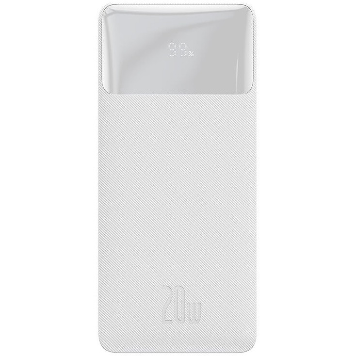 

PowerBank с быстрой зарядкой BASEUS Bipow Digital Display 20000mAh |2USB/1Type-C PD/QC 20W 3A| Белый PPDML-M02