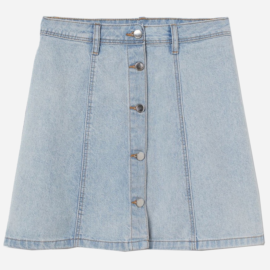

Юбка джинсовая H&M 0674606_св. джинс  Светло-синяя, Юбка джинсовая H&M 0674606_св. джинс 36 Светло-синяя