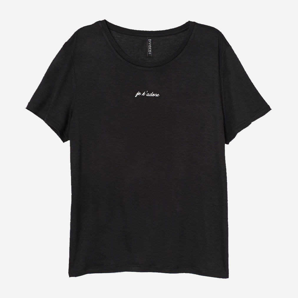 

Футболка H&M 0817166_jetadore  Черная, Футболка H&M 0817166_jetadore XS Черная