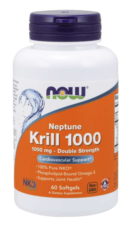 

Специальный продукт NOW Neptune Krill, Double Strength 1000 mg Softgels 60 капсул (4384302622)