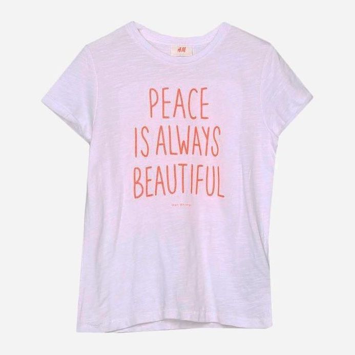 

Футболка H&M 03-20619784-004 158-164 см Белая (СА2000001456750)