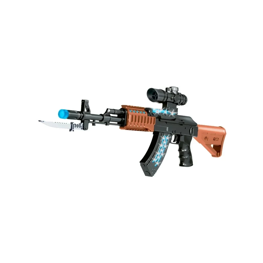 

Игрушечное оружие ZIPP Toys Автомат свето-звуковой AK47, черный (827B)