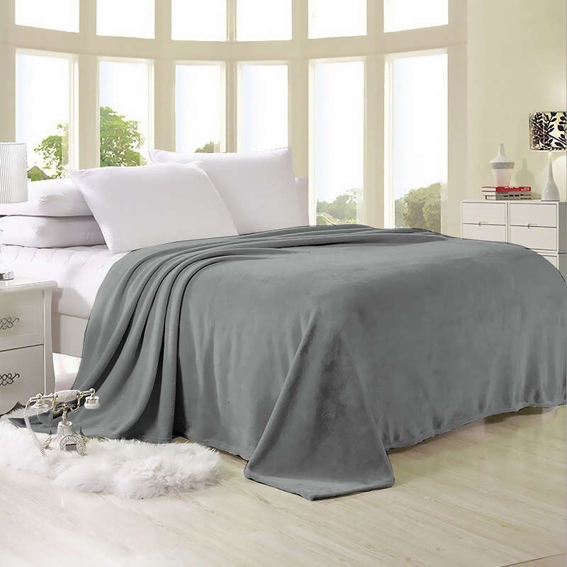 

Плед-покрывало велсофт "Серый" CottonTwill 200х220 см