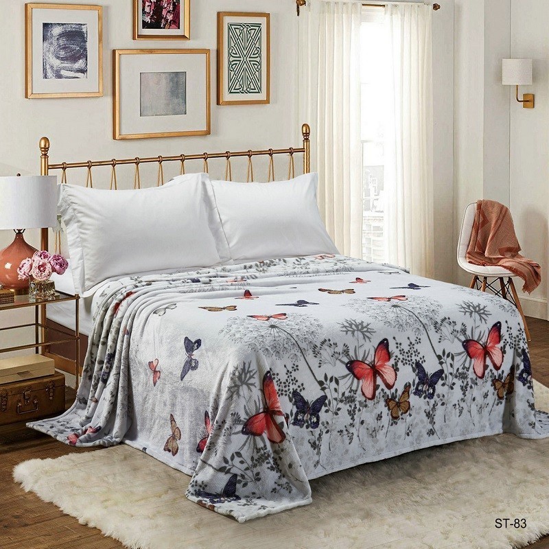 

Плед-покрывало велсофт "Мотылёк" CottonTwill 180х210 см