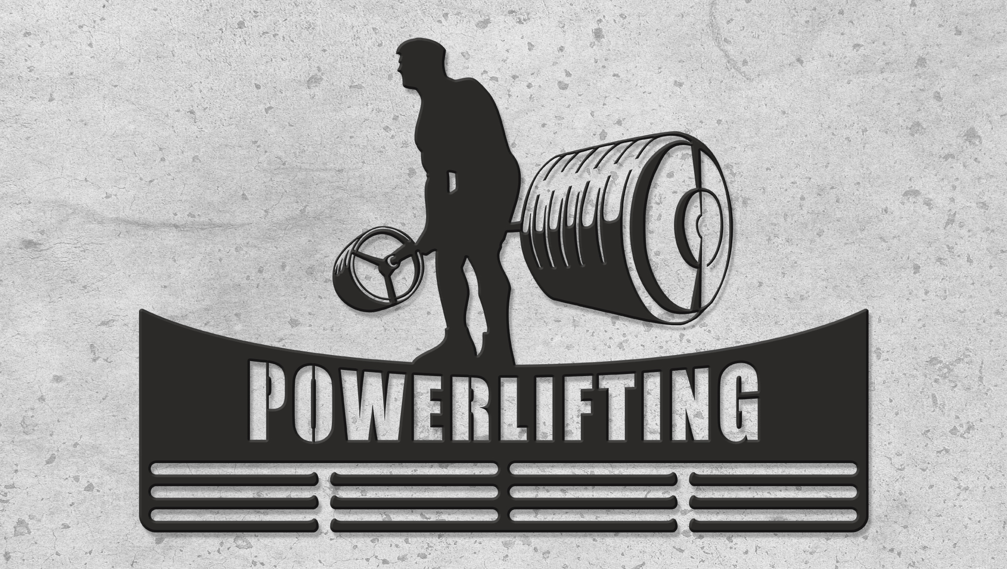 

Медальница "E-Trophy" Powerlifting Стальная(черный)
