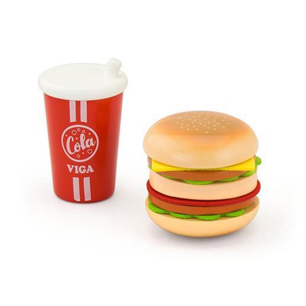 

Игровой набор Viga Toys Гамбургер и кола (51602)