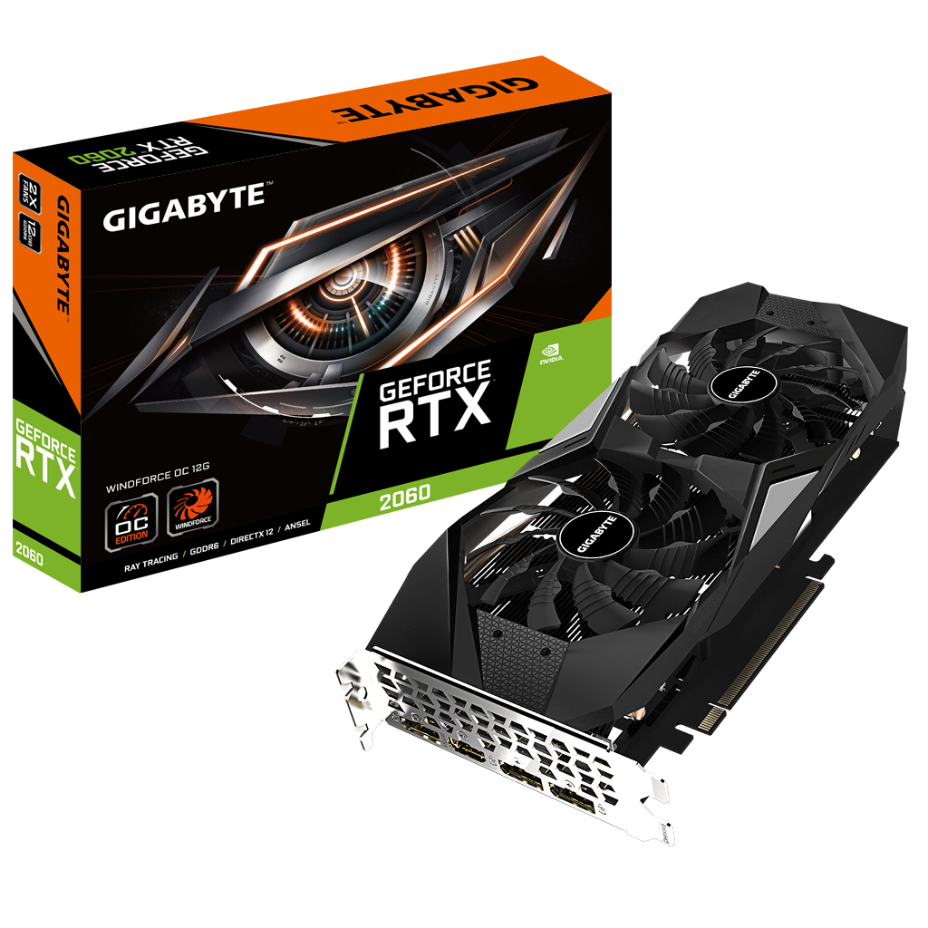 

Видеокарта GIGABYTE GeForce RTX2060 12Gb WF2 OC (GV-N2060WF2OC-12GD)