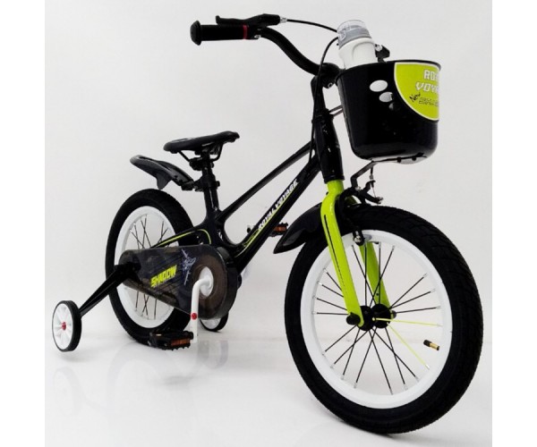 

Велосипед Royal Voyage SHADOW 16" (магниевая рама), Черно-салатовый