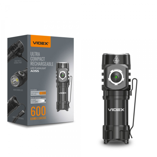 

Портативный светодиодный фонарик VIDEX VLF-A055 600Lm 5700K