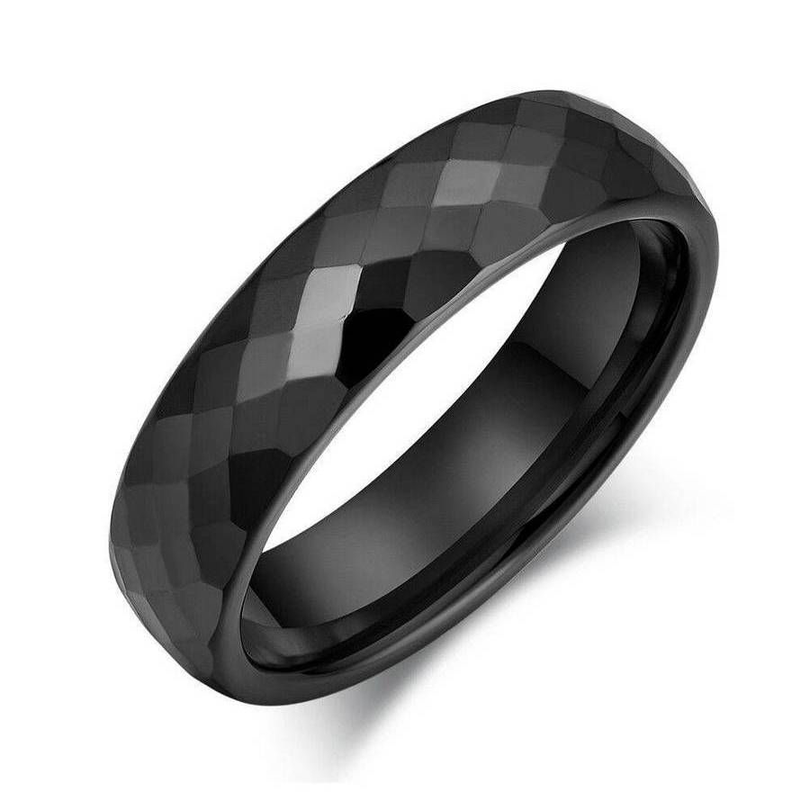 

Черное кольцо из керамики Everiot RCM-0003, граненое, парное (19,5 мм, 6 мм)