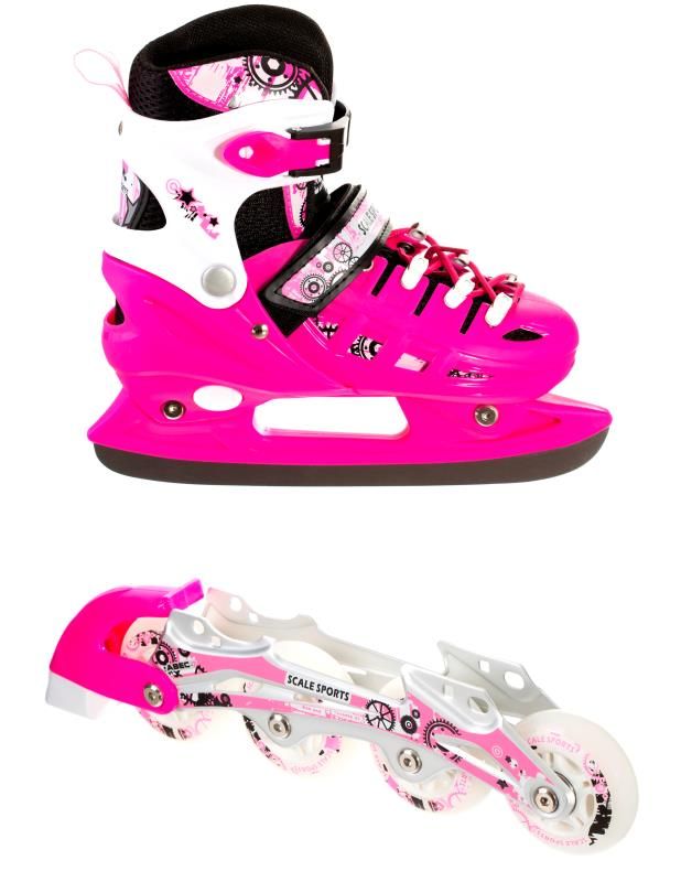 

Ролики-коньки Scale Sport Pink (2в1) размер 29-33