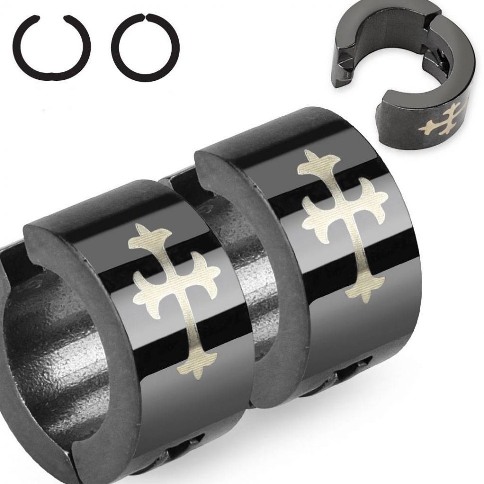 

Клипсы Spikes SFE-01015 с выгравированным крестом
