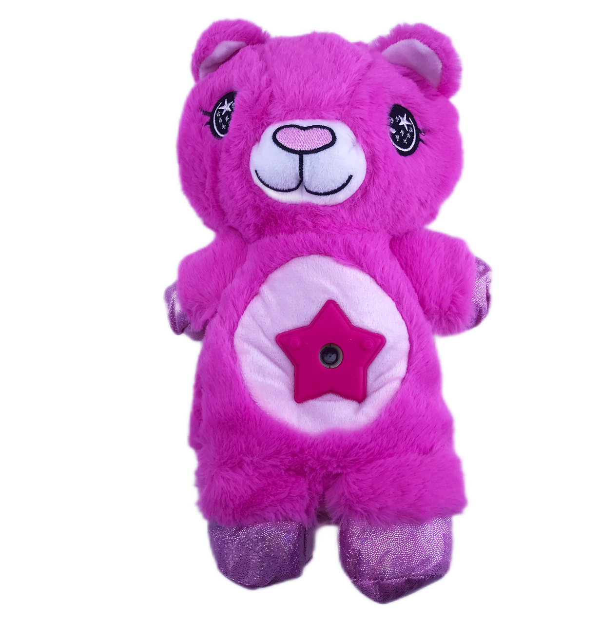 

Мягкая плюшевая игрушка ночник-проектор Star Belly Dream Lites Puppy LED подсветка Мишка Розовый