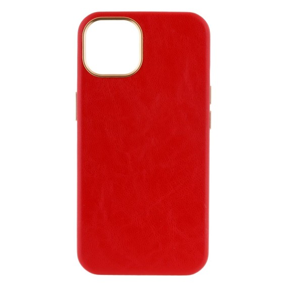 

Чехол Leather Case Gold Buttons для Apple iPhone 13 (Красный)