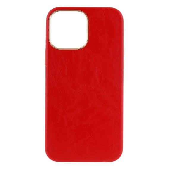 

Чехол Leather Case Gold Buttons для Apple iPhone 13 Pro Max (Красный)