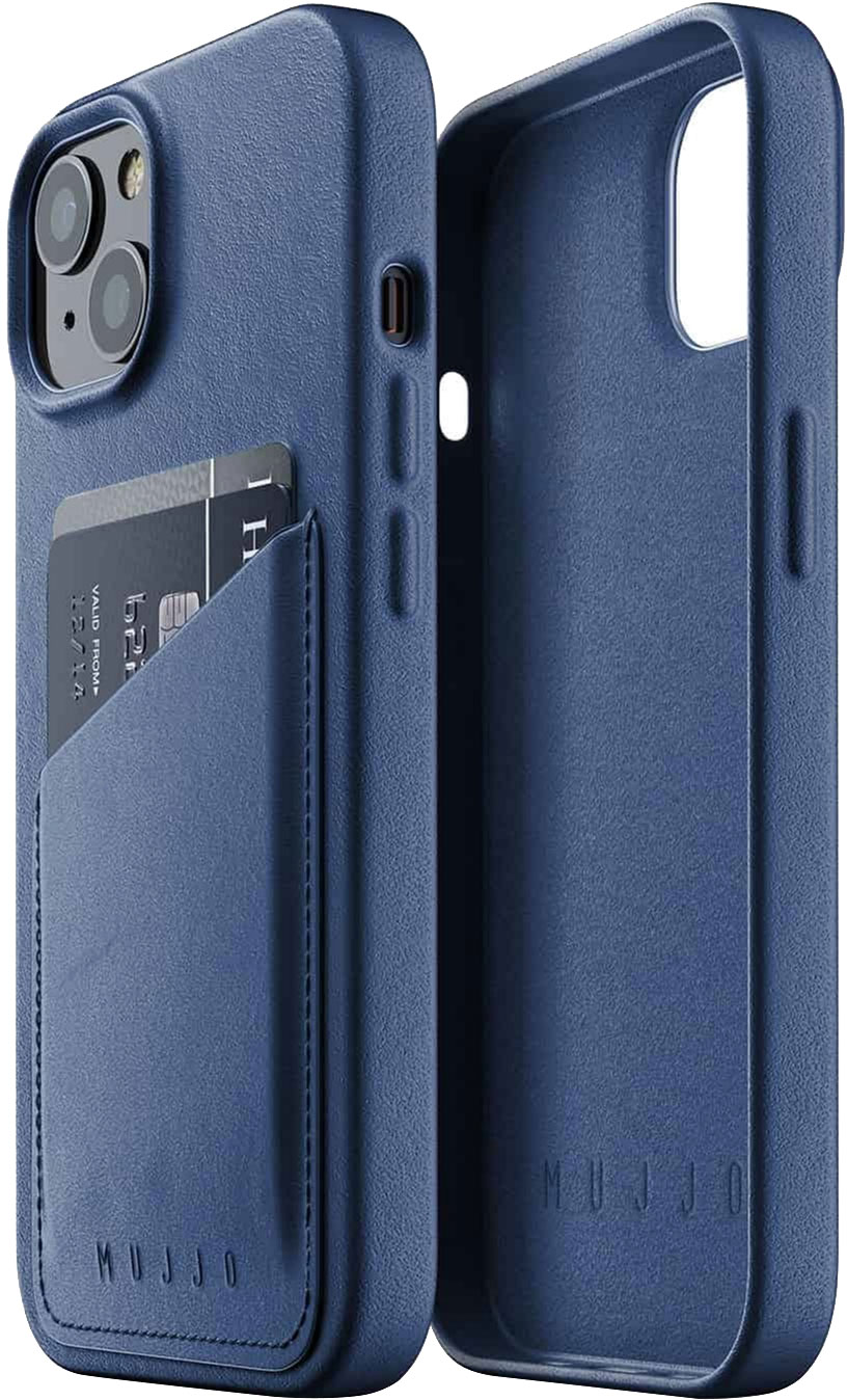 

Панель Mujjo Wallet Full Leather для Apple iPhone 13 Monaco Blue (MUJJO-CL-022-BL)