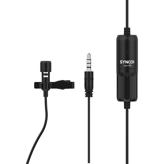 

​Проводной петличный микрофон Synco Lav-S8 OMNI-DIRECTIONAL Lavalier Microphone SY-S8-BK black