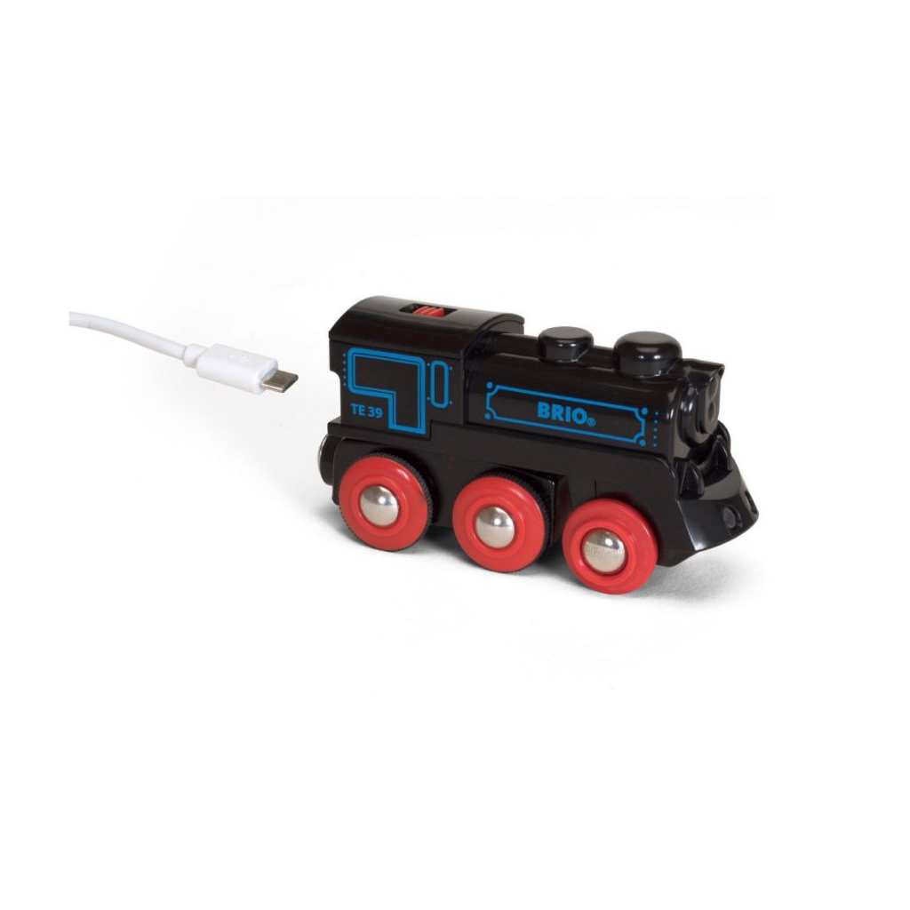 

Железная дорога Brio Поезд с аккумулятором и кабелем USB (33599)
