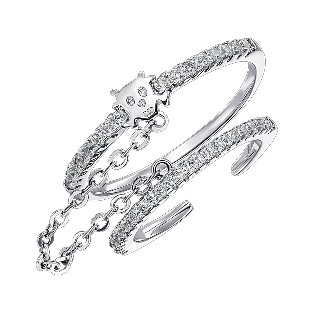 

Серебряное кольцо с фианитами 000152249 15.5 размера