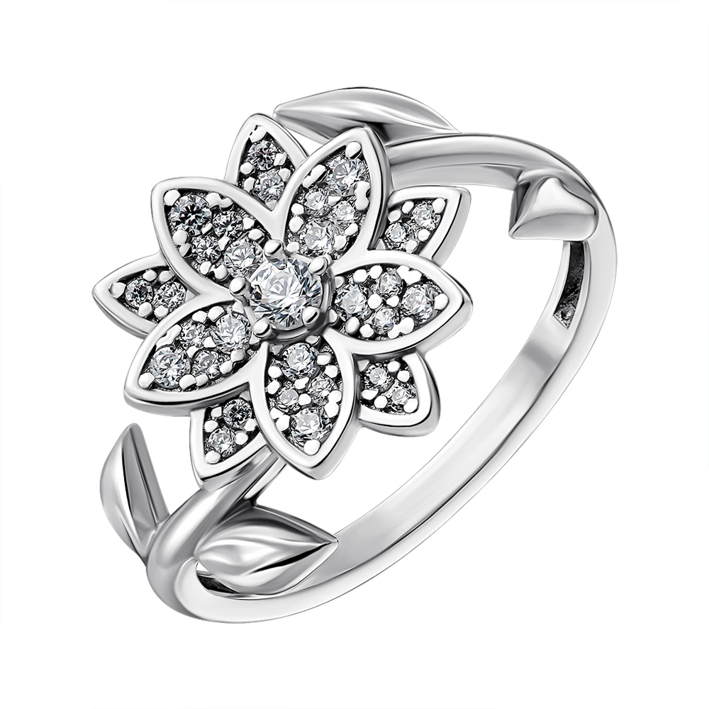 

Серебряное кольцо с фианитами 000148315 17 размера