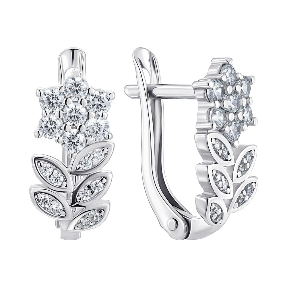 

Серебряные серьги с фианитами 000150638