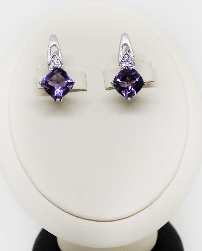 

Сережки серебряные с аметистом 5,14 г