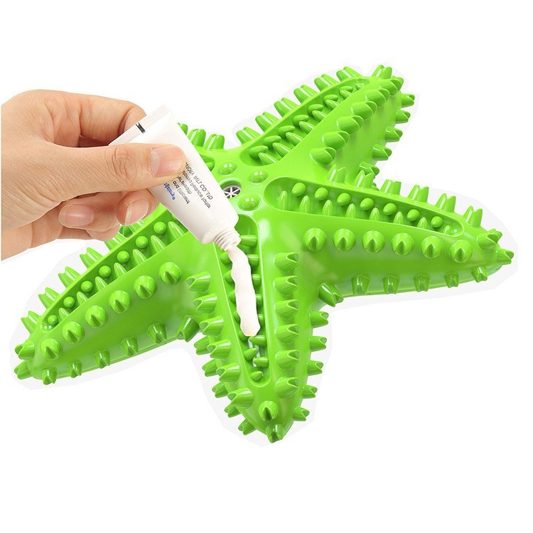 

Игрушка для чистки зубов собаки. Зеленая