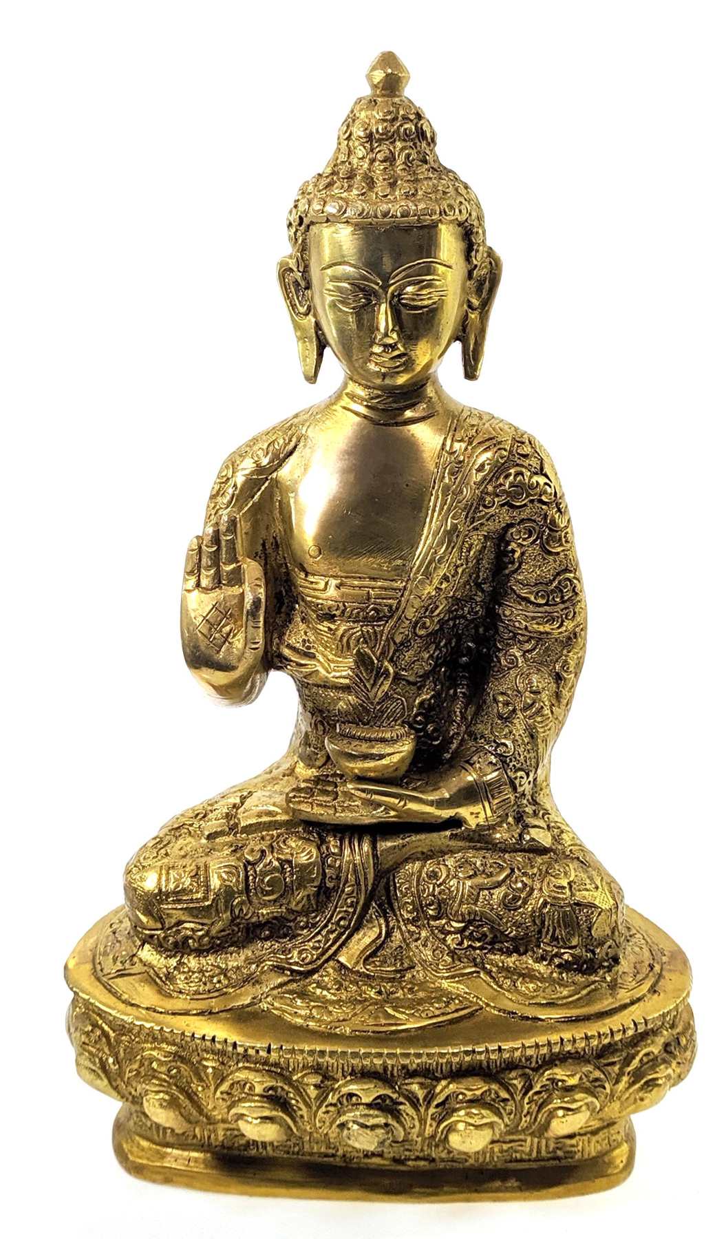 

Будда в позе лотоса бронзовый (27х15х10 см) (2590 г) 33966