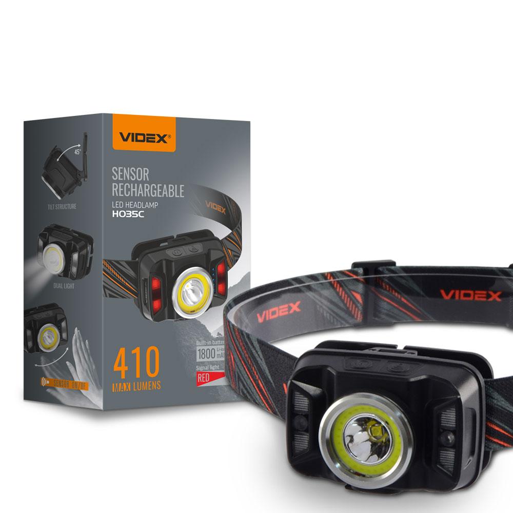 

Налобный светодиодный LED фонарик VIDEX H035C 410Lm 5000K