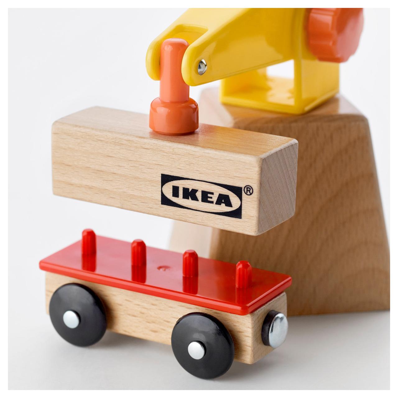 

Кран і вагон з платформою LILLABO IKEA 503.200.99 різнокольоровий твердый бук
