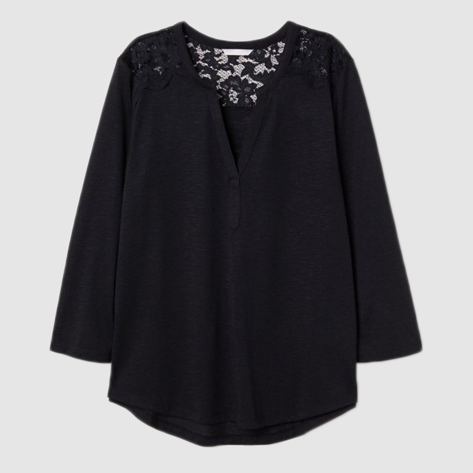 

Лонгслив H&M 613456  Черный, Лонгслив H&M 613456 XS Черный
