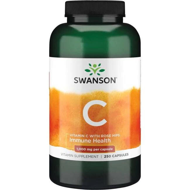 

Витамин С Swanson Vitamin C with Rose Hips 1000 mg 250 caps