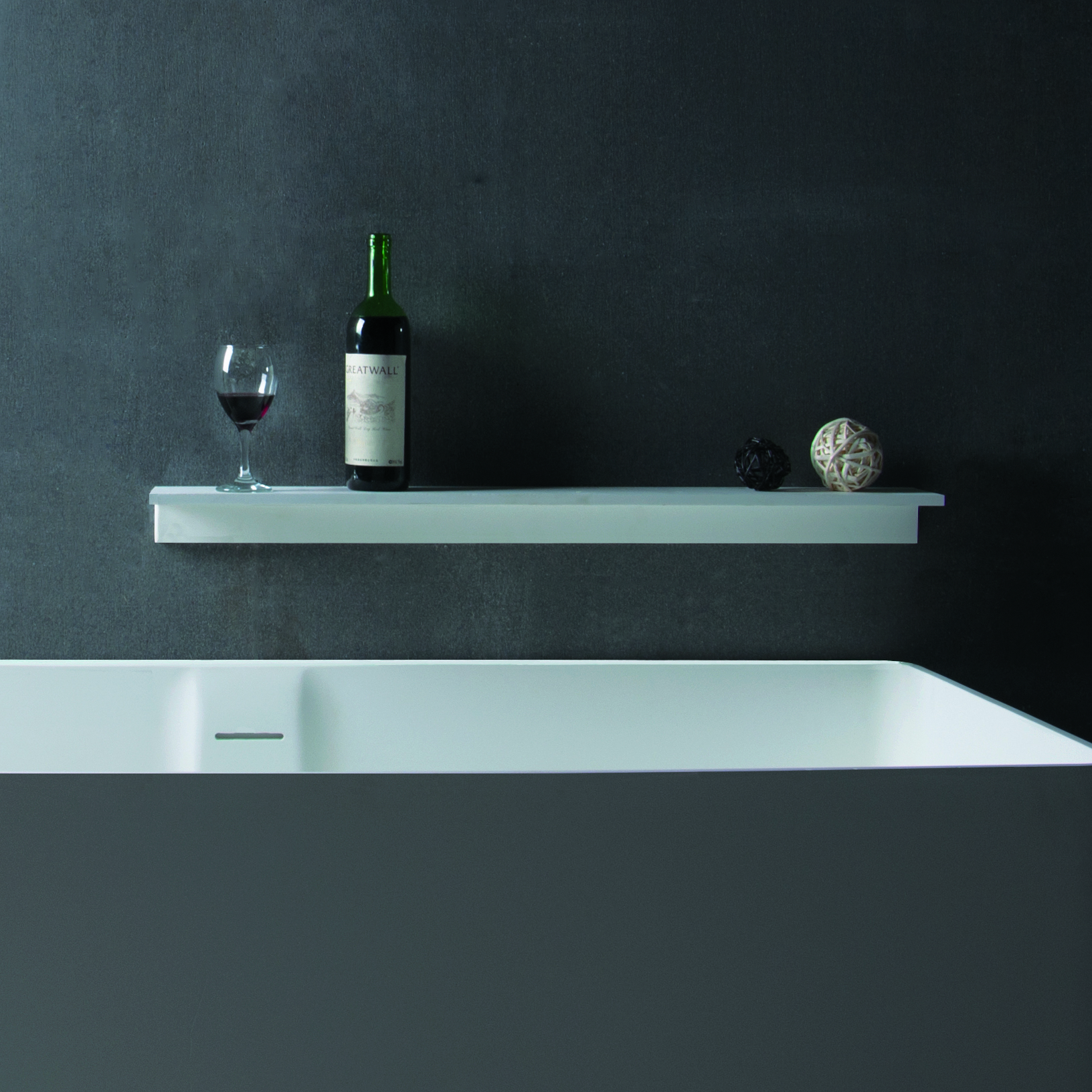 

Полочка каменная 45*12*6,5см VOLLE Solid surface