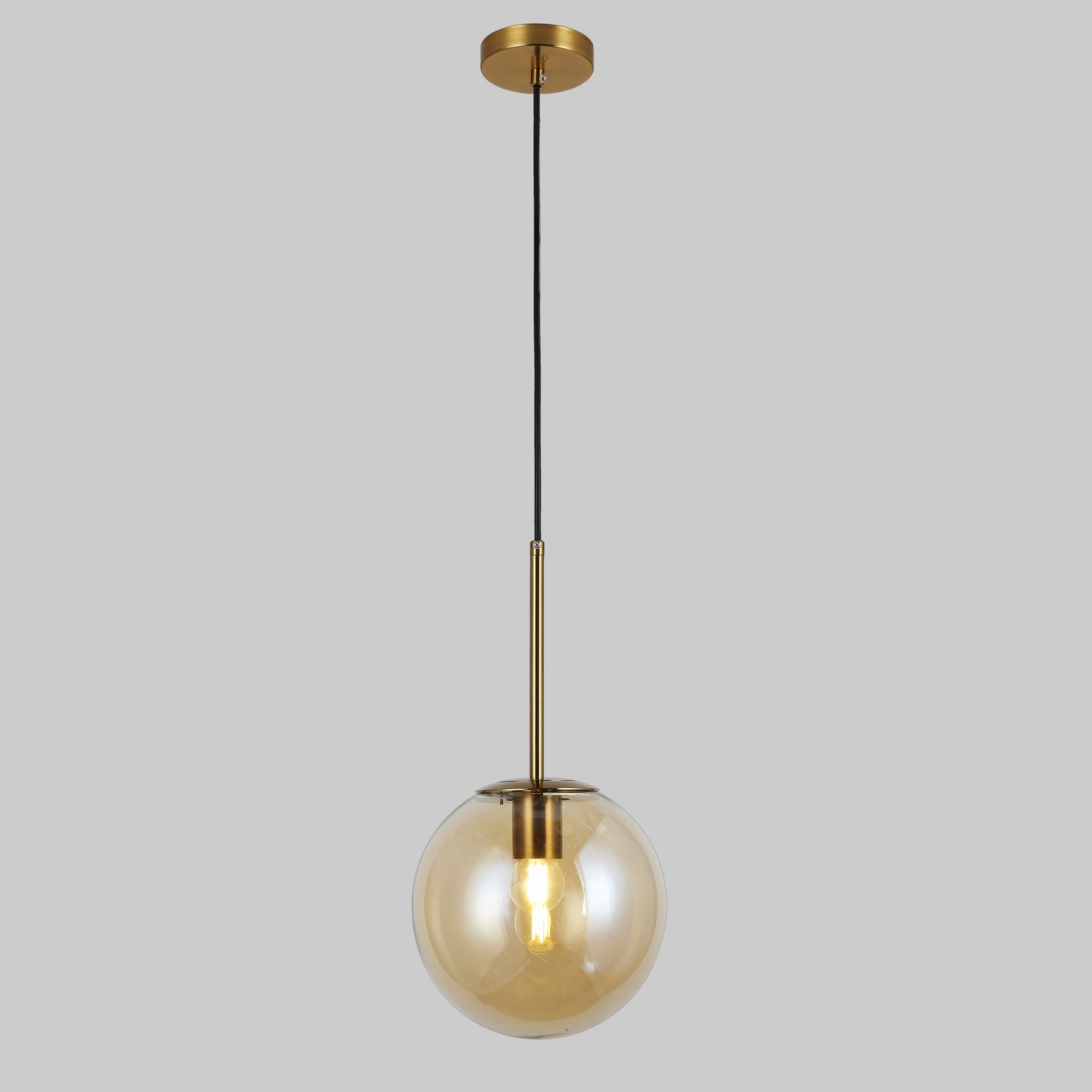 

Люстра LEVISTELLA Sphere бронзовая с кофейным шаром 20 см