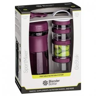 

Бутылка-шейкер Blender Bottle Combo Pak GoStak 820 мл Фиолетовый