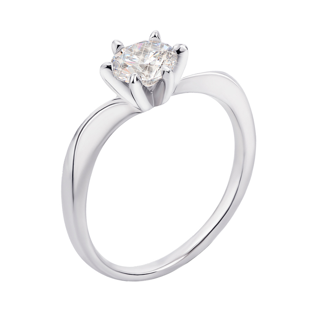 

Серебряное кольцо с фианитом 000133764 15.5 размера