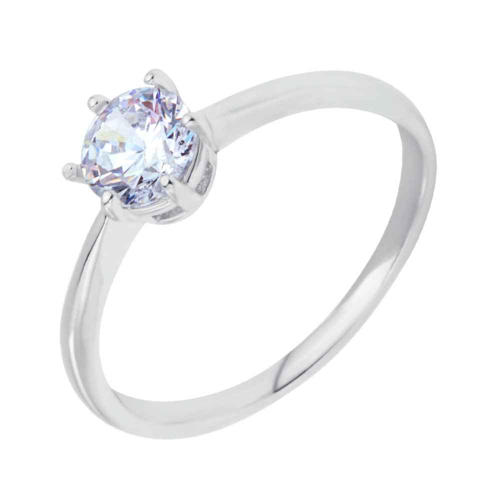 

Серебряное кольцо с фианитом 000116368 17.5 размера