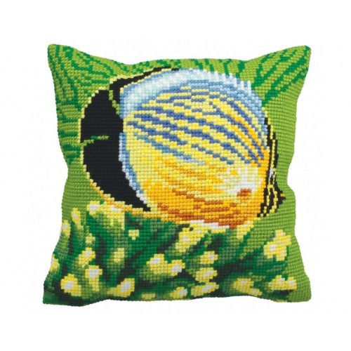 

Подушка для вышивания крестом Collection D'Art 5150 "Tropical Fish"