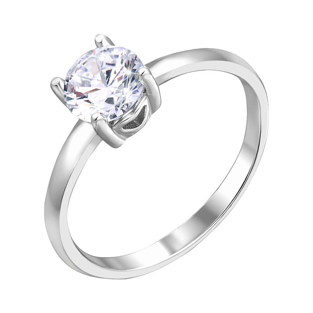 

Серебряное кольцо с цирконием 000116359 16.5 размера