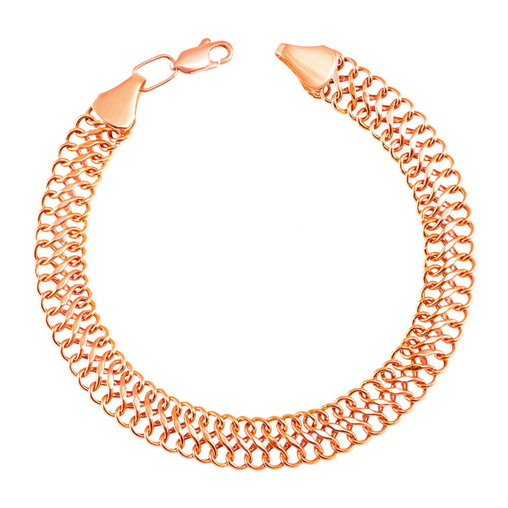 

Браслет из красного золота в плетении вияна 000103640 21.5 размера