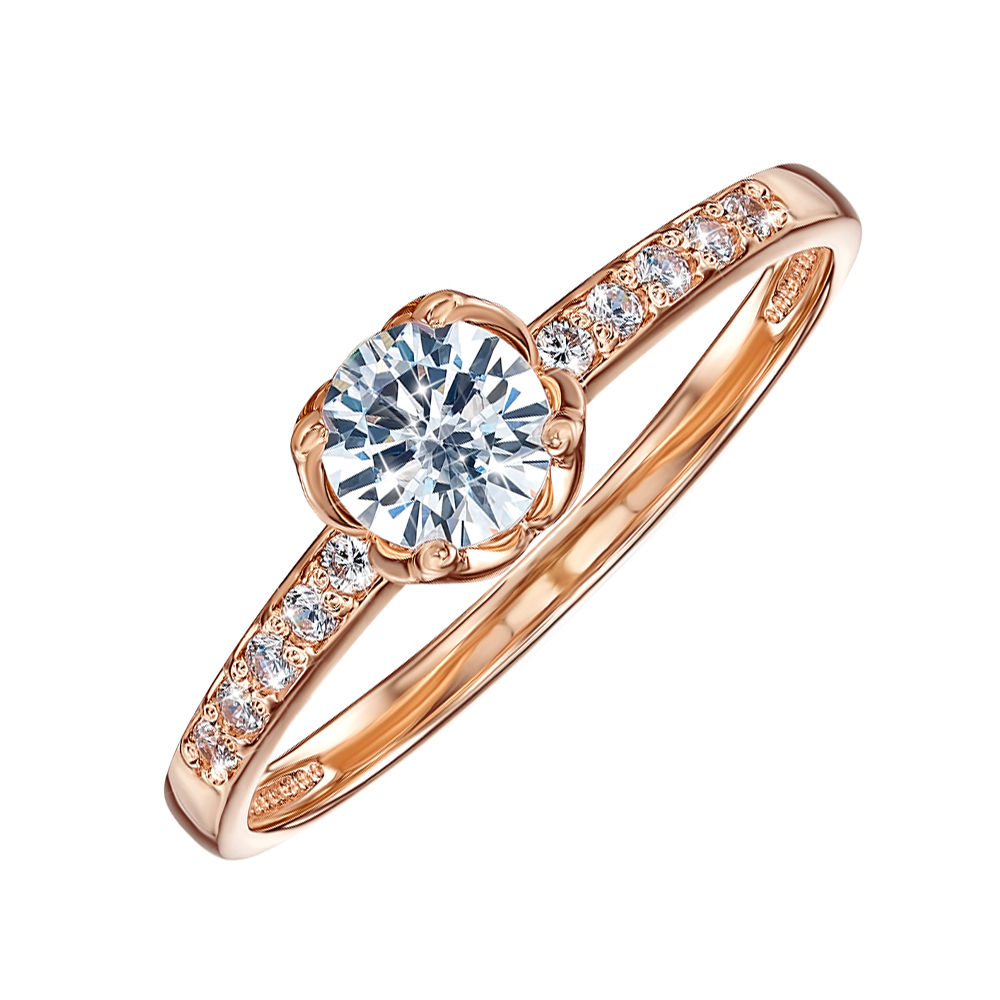 

Кольцо в красном золоте Агата с фианитами S Zirconia 000126502 17.5 размера