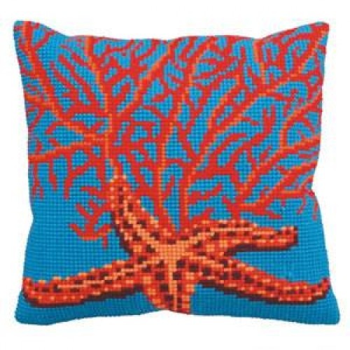 

Подушка для вышивания крестом Collection D'Art 5148 "Red Starfish"