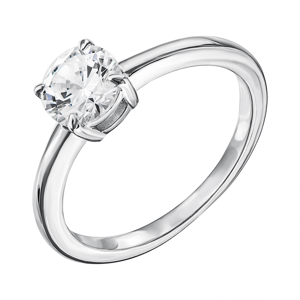 

Серебряное кольцо с фианитом 000133966 18 размера