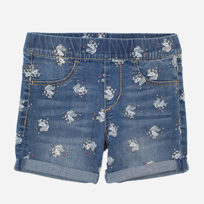

Шорты джинсовые H&M 060749805 110 см Синий/Единорог