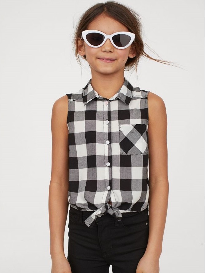 

Блуза H&M 060693602 164 см Белый/Серый/Черный